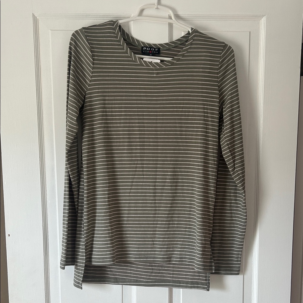 Poof! Women's Long Sleeve Striped Top